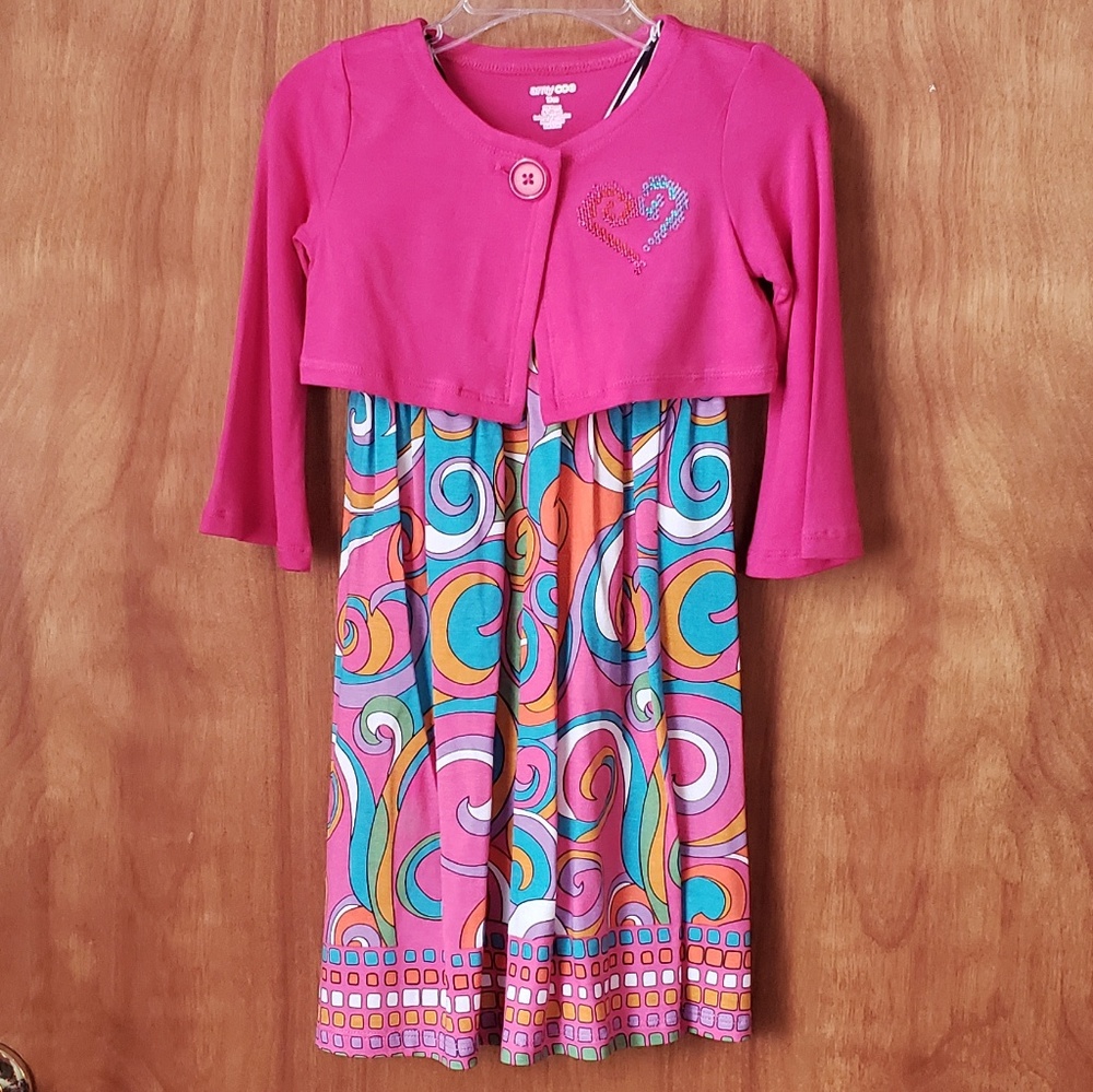 NWOT 2 Piece colorful Sundress with jacket